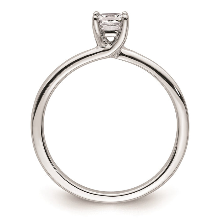 Buy Stylish 14K White Gold 1/4 Carat Princess Cut Engagement Ring Setting-2