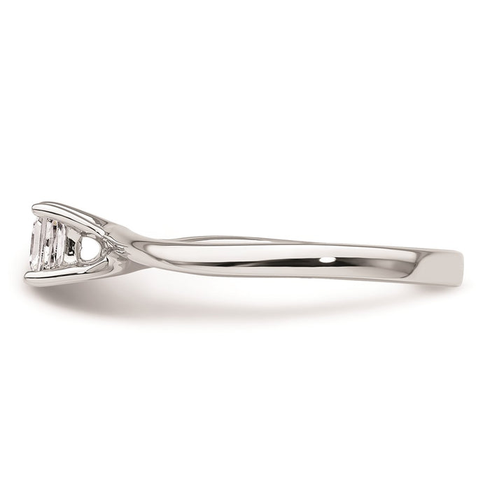 Buy Stylish 14K White Gold 1/4 Carat Princess Cut Engagement Ring Setting-3