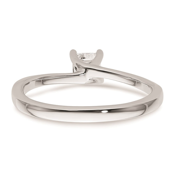 Buy Stylish 14K White Gold 1/4 Carat Princess Cut Engagement Ring Setting-5