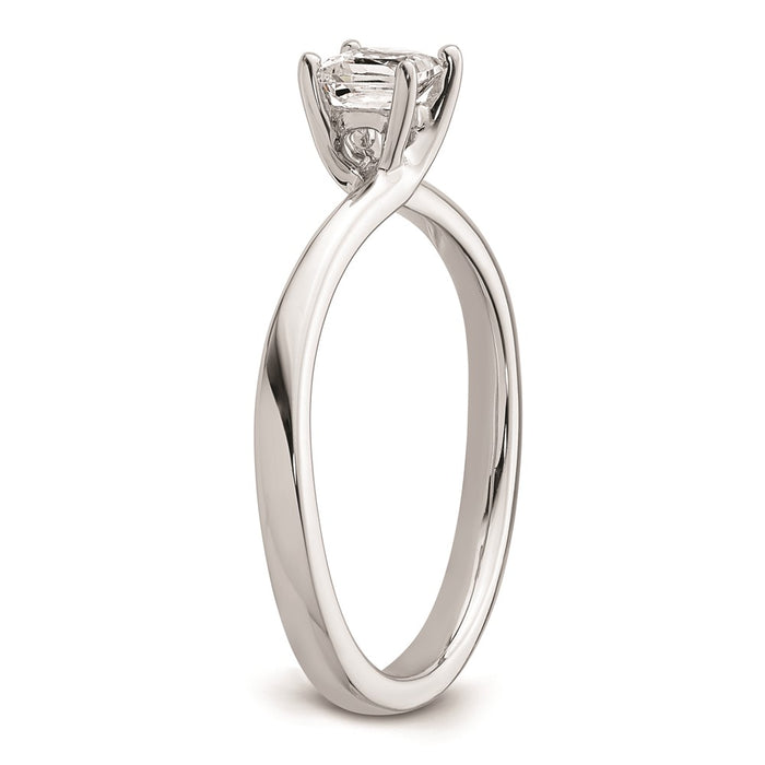 Buy Stylish 14K White Gold 1/4 Carat Princess Cut Engagement Ring Setting-6