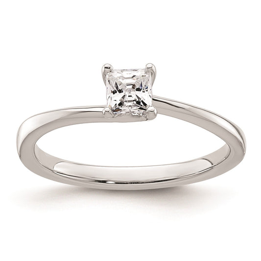 Buy Stylish 14K White Gold 1/4 Carat Princess Cut Engagement Ring Setting