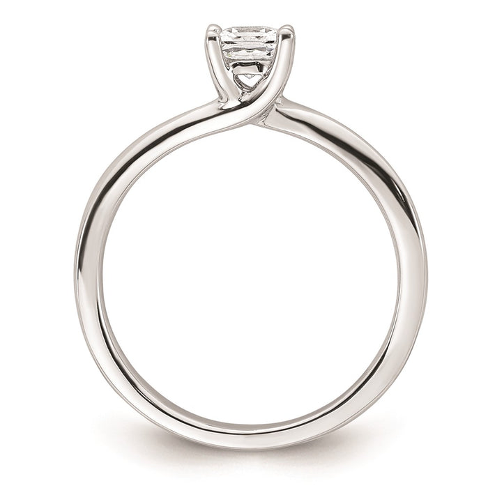 Buy Stylish 14K White Gold 1/3 Carat Princess Cut Engagement Ring Setting-2