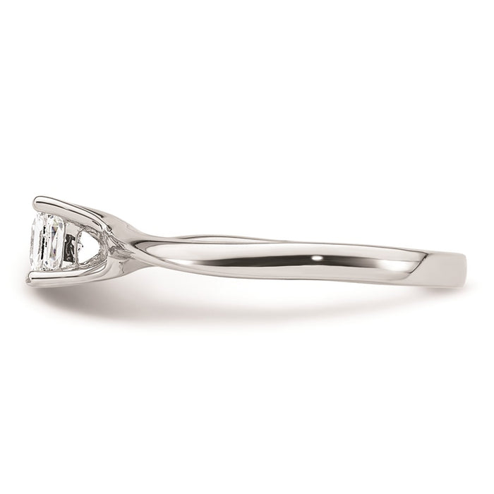 Buy Stylish 14K White Gold 1/3 Carat Princess Cut Engagement Ring Setting-3