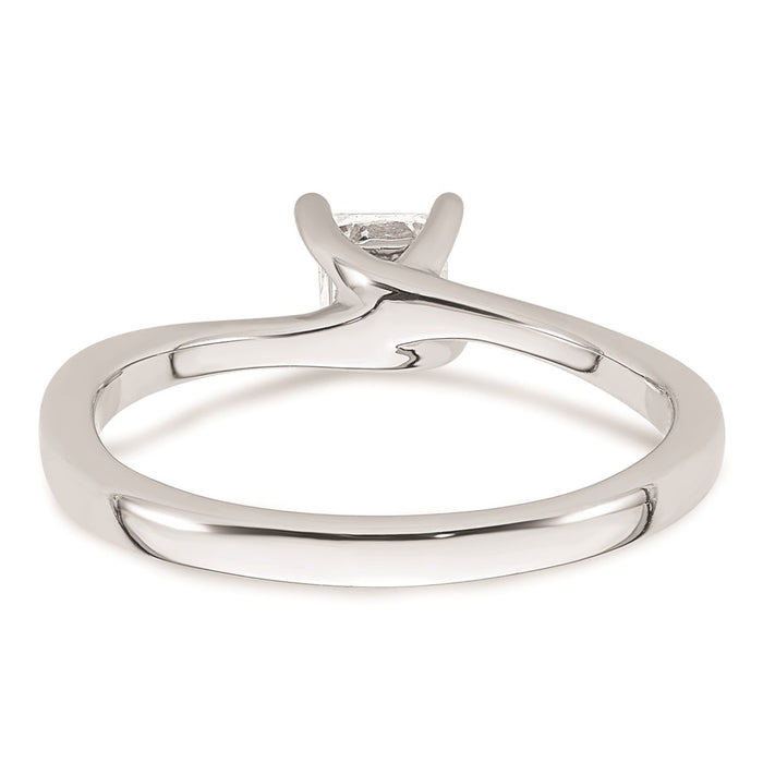 Buy Stylish 14K White Gold 1/3 Carat Princess Cut Engagement Ring Setting-5