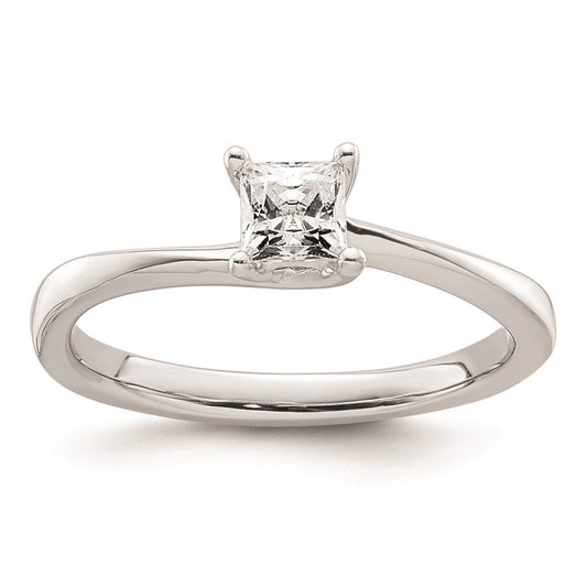 Buy Stylish 14K White Gold 1/3 Carat Princess Cut Engagement Ring Setting