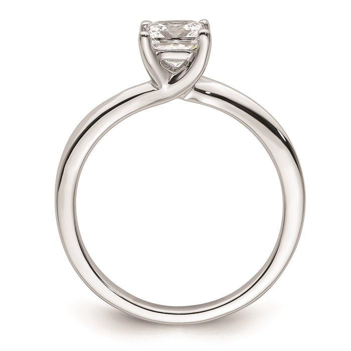 Buy Stylish 14K White Gold Engagement Ring Setting | 3/4 Carat, 5mm Square-2