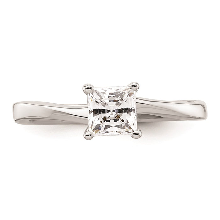 Buy Stylish 14K White Gold Engagement Ring Setting | 3/4 Carat, 5mm Square-4