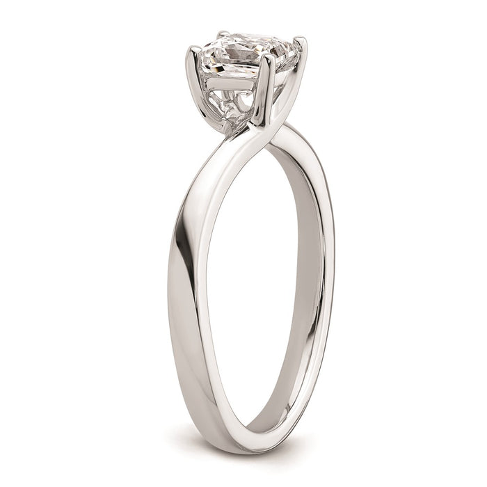 Buy Stylish 14K White Gold Engagement Ring Setting | 3/4 Carat, 5mm Square-6
