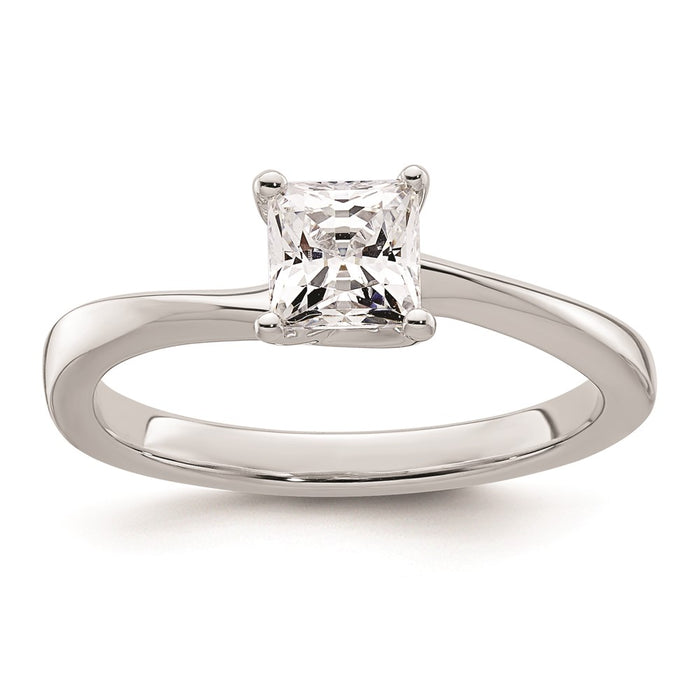 Buy Stylish 14K White Gold Engagement Ring Setting | 3/4 Carat, 5mm Square-1