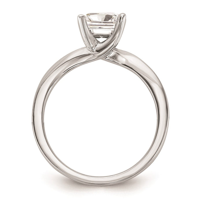 Buy Stylish 14K White Gold 1 Carat Princess Cut Engagement Ring Setting-2