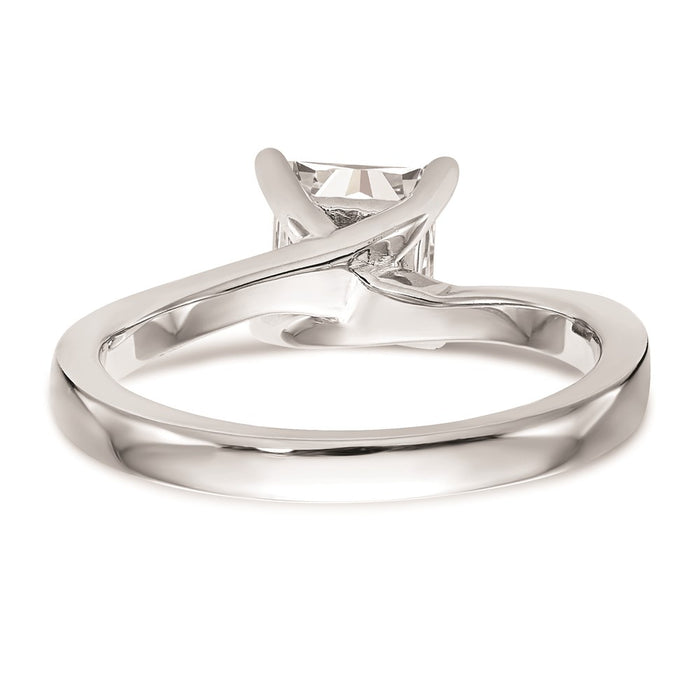 Buy Stylish 14K White Gold 1 Carat Princess Cut Engagement Ring Setting-5