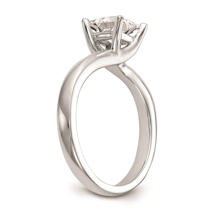 Buy Stylish 14K White Gold 1 Carat Princess Cut Engagement Ring Setting-6