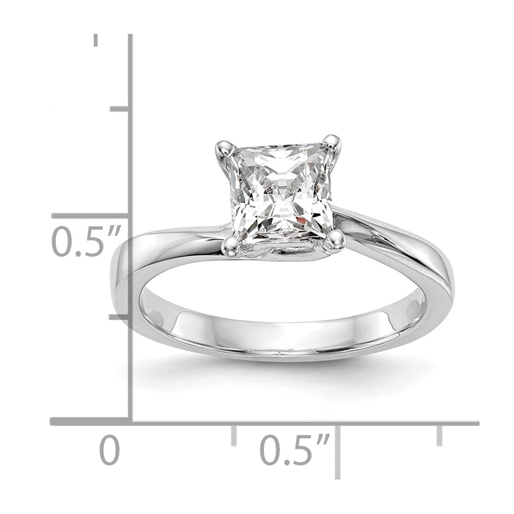 Buy Stylish 14K White Gold 1 Carat Princess Cut Engagement Ring Setting