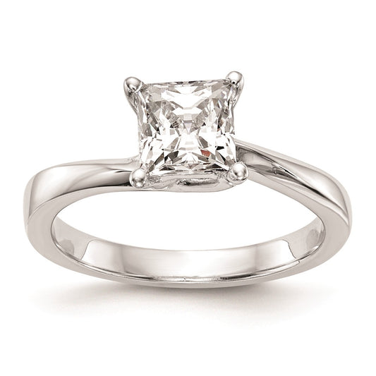 Buy Stylish 14K White Gold 1 Carat Princess Cut Engagement Ring Setting