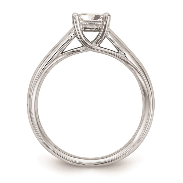 14K White Gold 1 Carat Square Princess Cut Engagement Ring