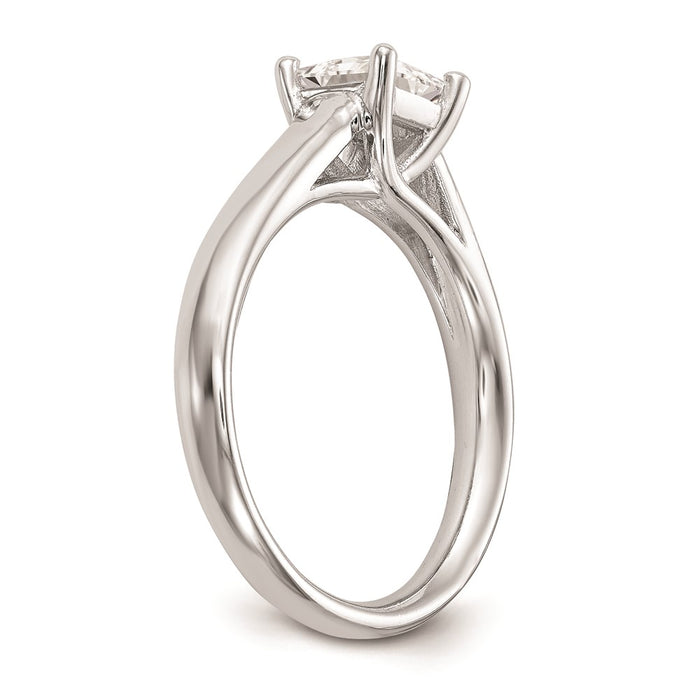Buy Exclusive 14K White Gold 1 Carat Square Princess Cut Engagement Ring-6