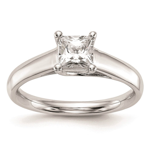 Buy Exclusive 14K White Gold 1 Carat Square Princess Cut Engagement Ring