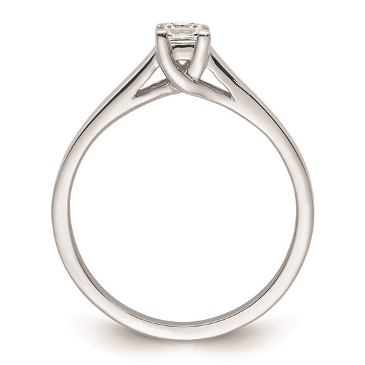 Buy Exclusive 14K White Gold V-End Princess Engagement Ring Setting, 1/4 Carat