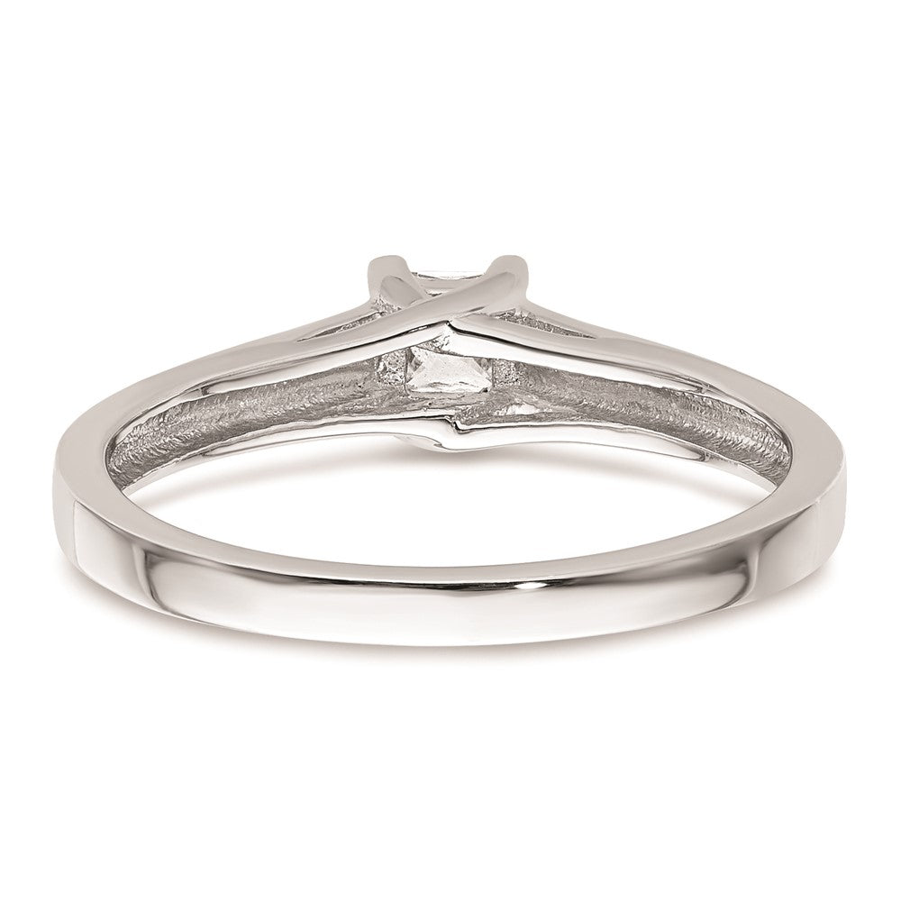 Buy Exclusive 14K White Gold V-End Princess Engagement Ring Setting, 1/4 Carat