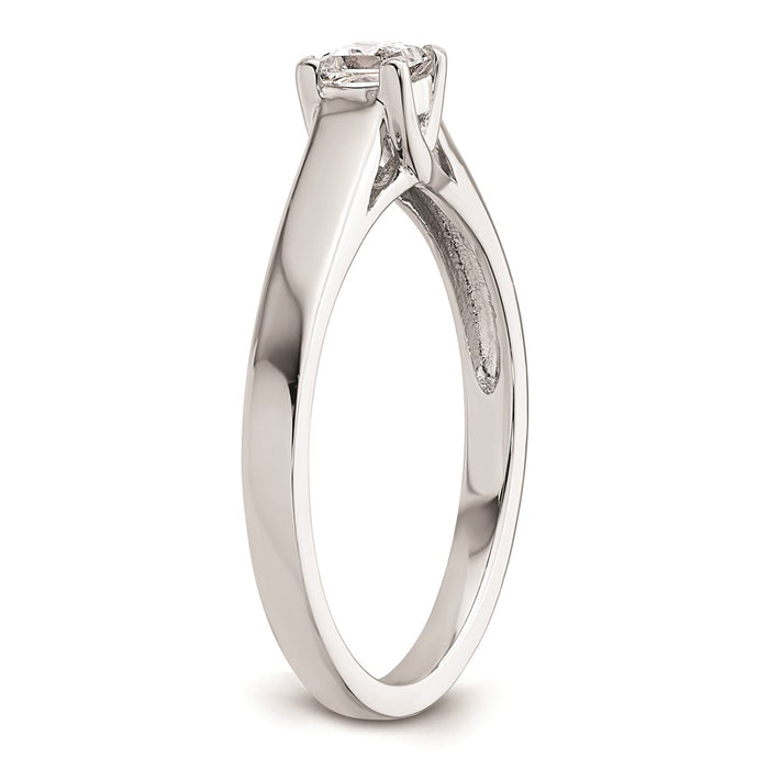 Buy Exclusive 14K White Gold V-End Princess Engagement Ring Setting, 1/4 Carat-6