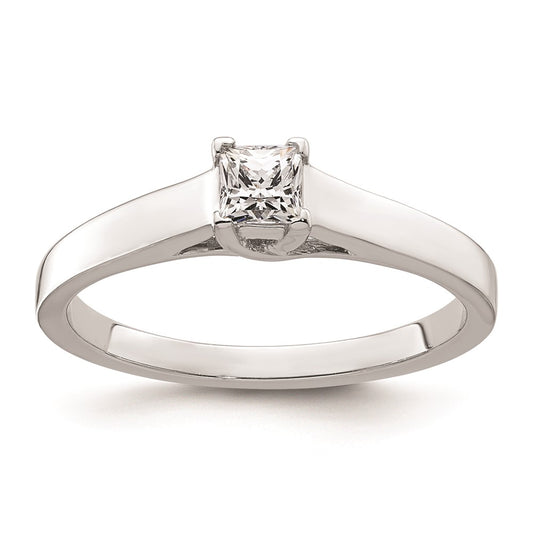 Buy Exclusive 14K White Gold V-End Princess Engagement Ring Setting, 1/4 Carat