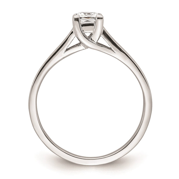 Buy 14K White Gold 1/3 Carat V-End Princess Engagement Ring Setting-2