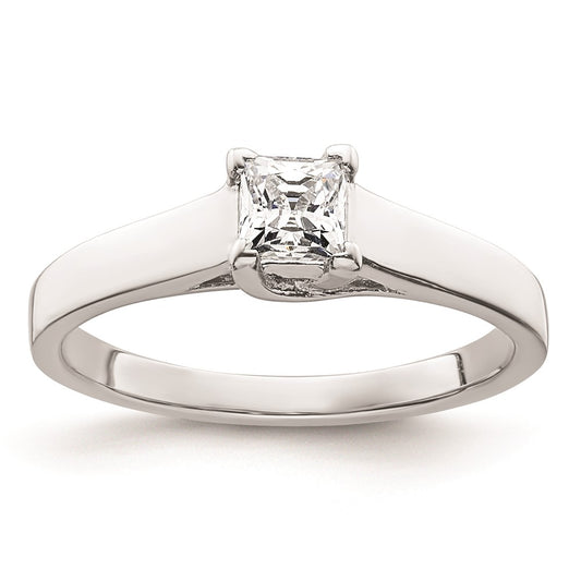 Buy 14K White Gold 1/3 Carat V-End Princess Engagement Ring Setting