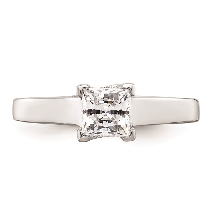 Buy Stylish 14K White Gold 1/2 Carat V-End Princess Engagement Ring Setting-4