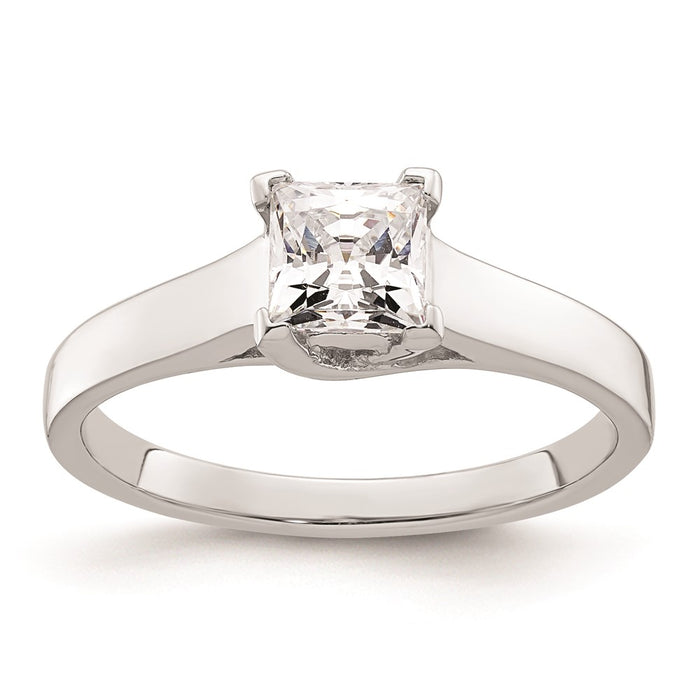 Buy Stylish 14K White Gold 1/2 Carat V-End Princess Engagement Ring Setting-1