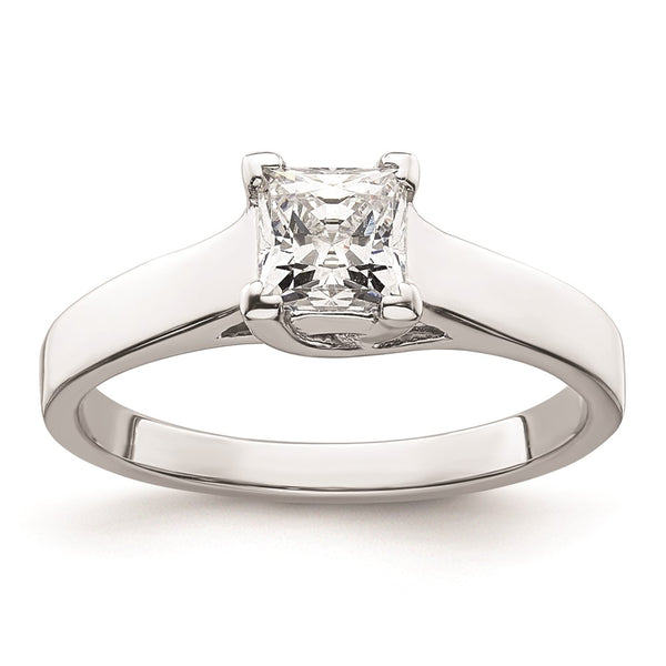 14K White Gold 3/4 Carat Princess Cut Engagement Ring Setting