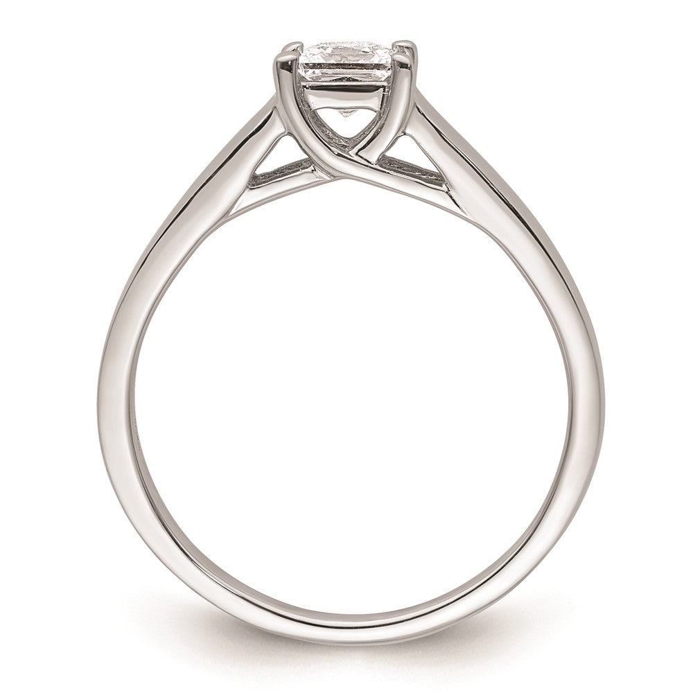 Exclusive 14K White Gold 1/3 Carat Princess Cut Engagement Ring Setting