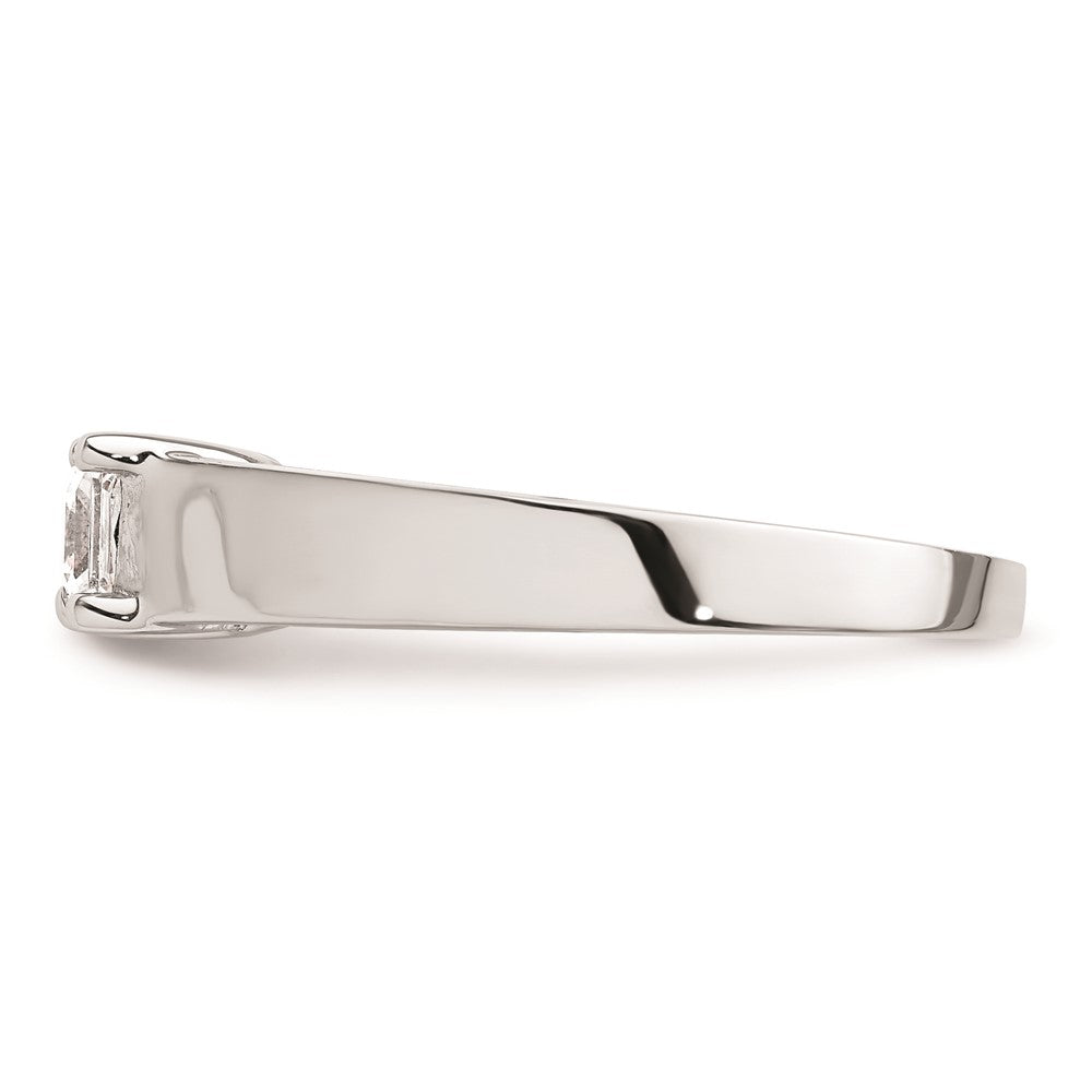 Exclusive 14K White Gold 1/3 Carat Princess Cut Engagement Ring Setting