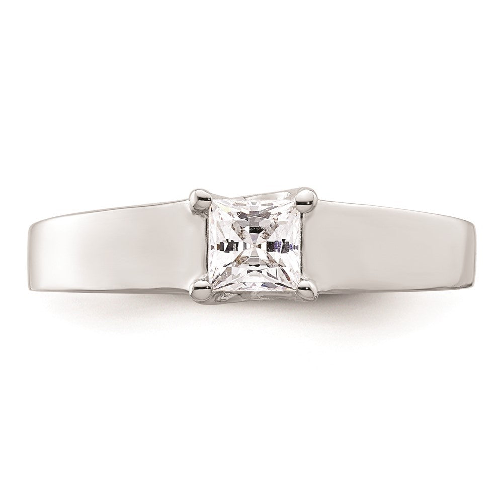 Exclusive 14K White Gold 1/3 Carat Princess Cut Engagement Ring Setting