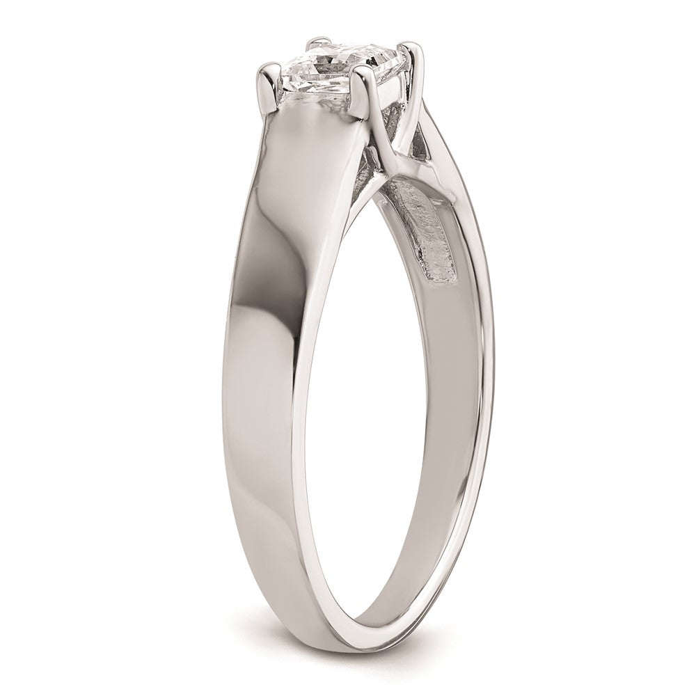 Exclusive 14K White Gold 1/3 Carat Princess Cut Engagement Ring Setting