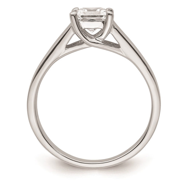 14K White Gold 3/4 Ct Princess Cut Solitaire Engagement Ring