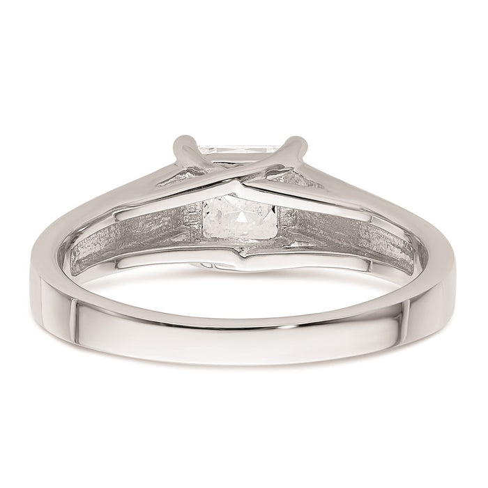 Buy Exclusive 14K White Gold 3/4 Ct Princess Cut Solitaire Engagement Ring-5