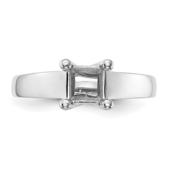 High-Quality 14K White Gold 1 Carat Princess Cut Engagement Ring - Stylish Value-4