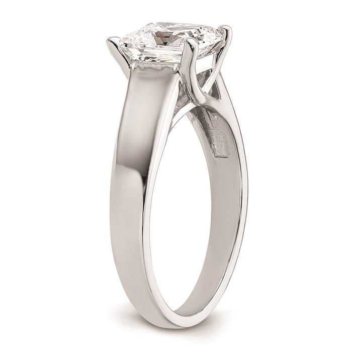 Buy Exclusive 14K White Gold 1.5 Carat Princess Cut Engagement Ring Setting-6