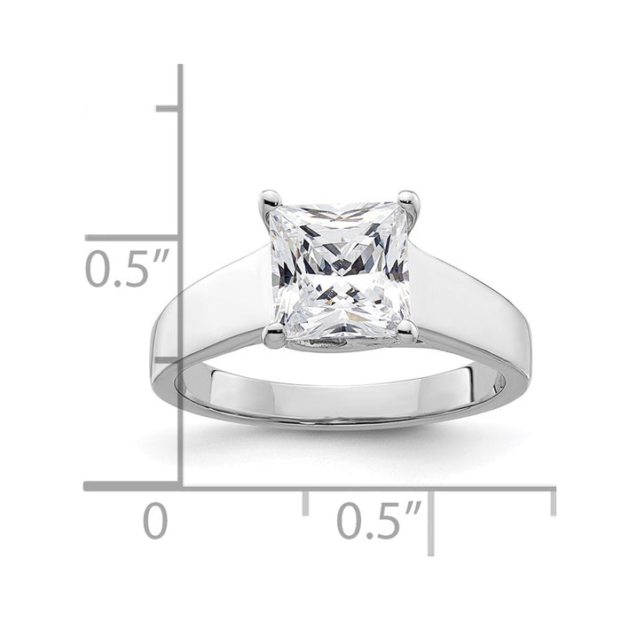 Buy Exclusive 14K White Gold 1.5 Carat Princess Cut Engagement Ring Setting-7