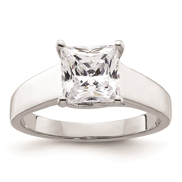 14K White Gold 1.5 Carat Princess Cut Engagement Ring Setting