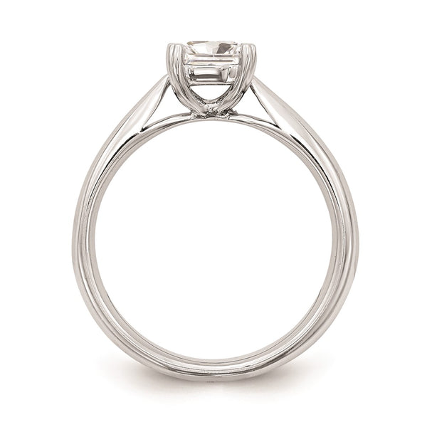 High-Quality 14K White Gold 3/4 Carat Square Princess Cut Engagement Ring Setting