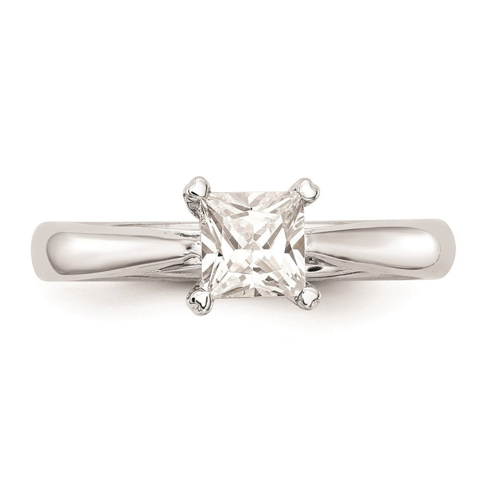 Buy Stylish 14K White Gold 1/2 Carat Princess Cut Engagement Ring Setting-4