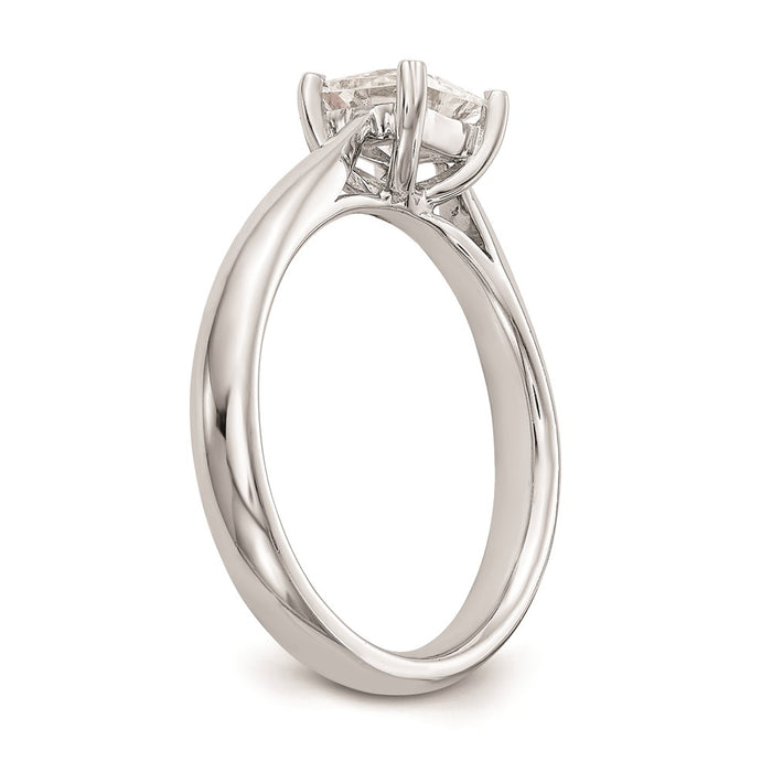 Buy Stylish 14K White Gold 1/2 Carat Princess Cut Engagement Ring Setting-6