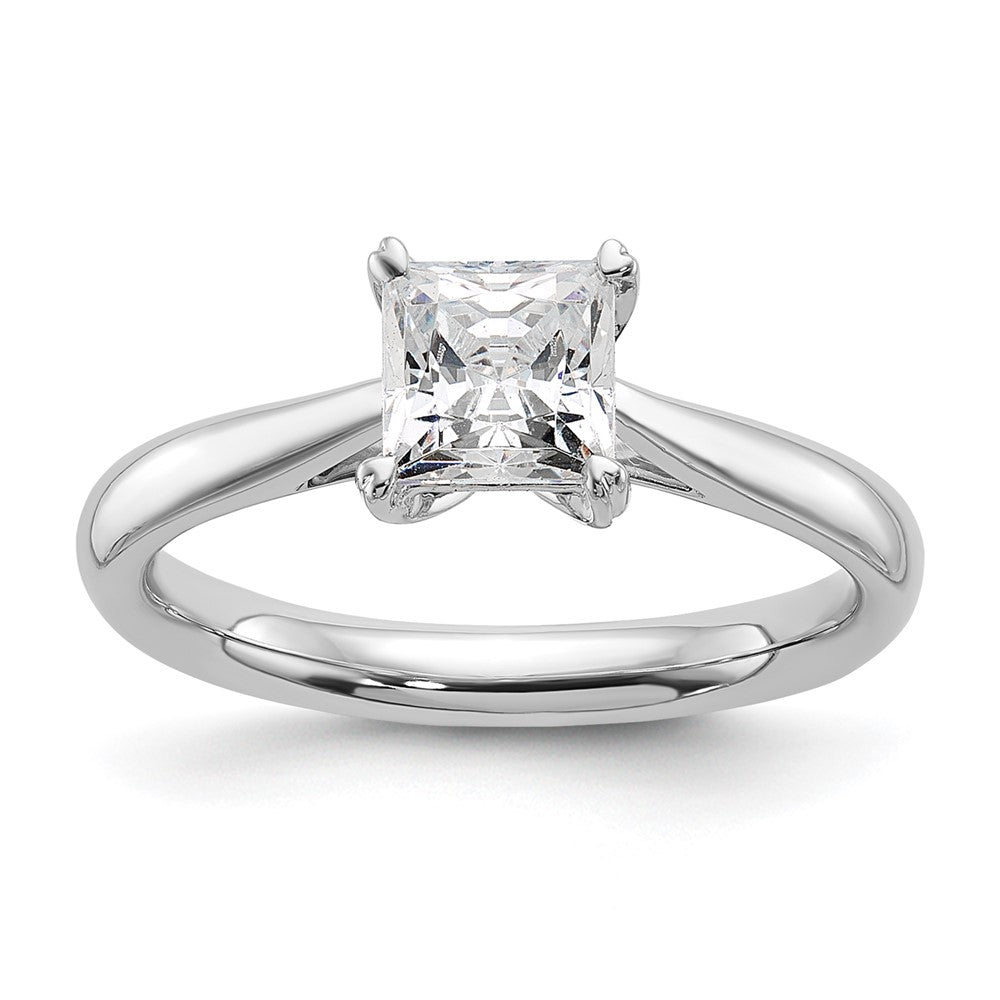 Buy Stylish 14K White Gold 1/2 Carat Princess Cut Engagement Ring Setting