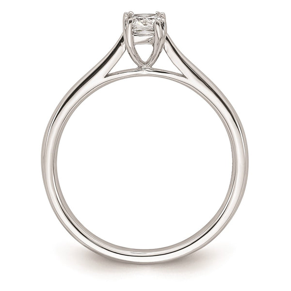 14K White Gold 1/3 Carat Cushion-Cut Engagement Ring Setting