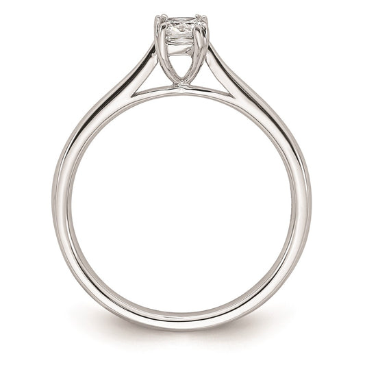 Exclusive 14K White Gold 1/3 Carat Cushion-Cut Engagement Ring Setting