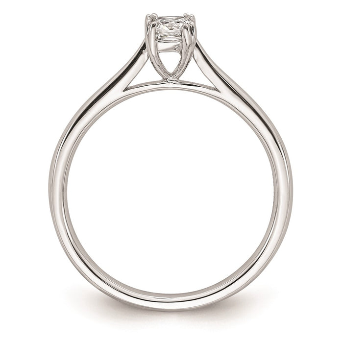Exclusive 14K White Gold 1/3 Carat Cushion-Cut Engagement Ring Setting-2