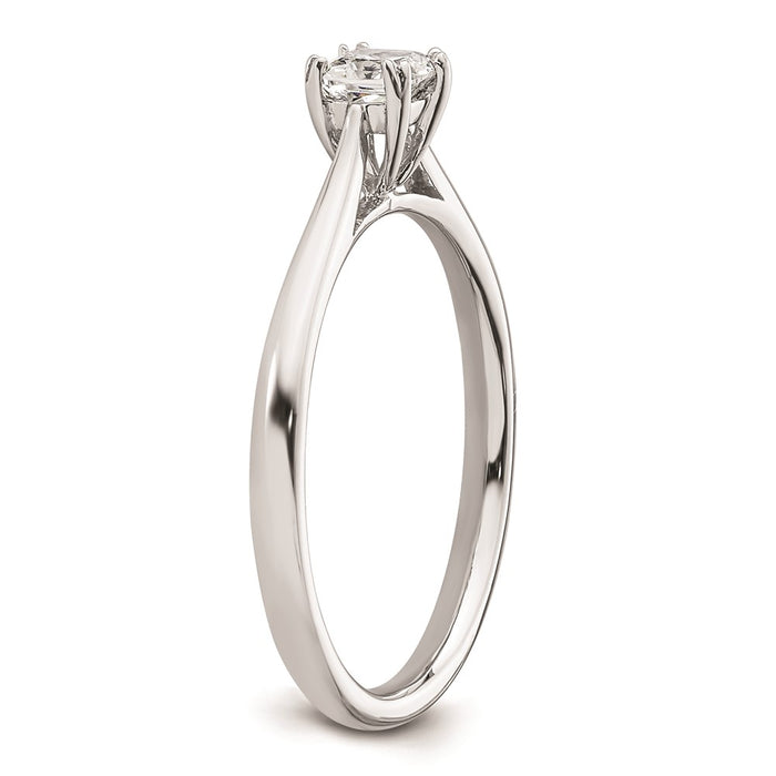 Exclusive 14K White Gold 1/3 Carat Cushion-Cut Engagement Ring Setting-6