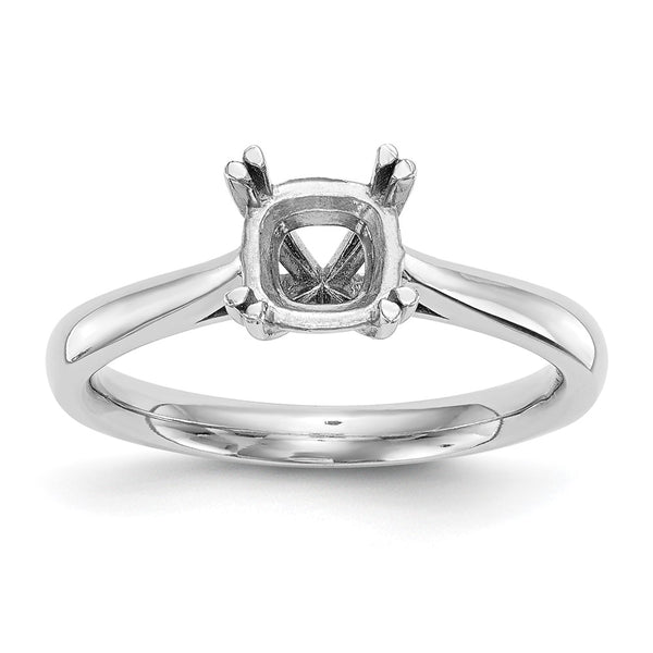 High-Quality 14K White Gold 3/4 Carat Cushion-Cut Engagement Ring - Stylish Design
