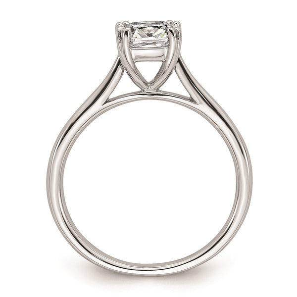 14K White Gold 1.25 Carat Cushion-Cut Engagement Ring Setting
